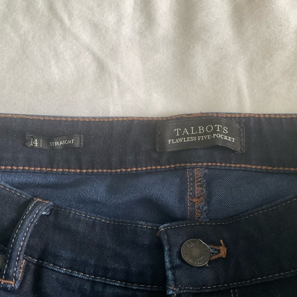 Talbots Women's Dark Blue Straight Leg Jeans - Picture 5 of 6
